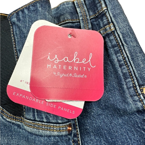 ISABEL MATERNITY: By Ingrid & Isabel Midi Short Jean Shorts  - Size 14 - Picture 10 of 14